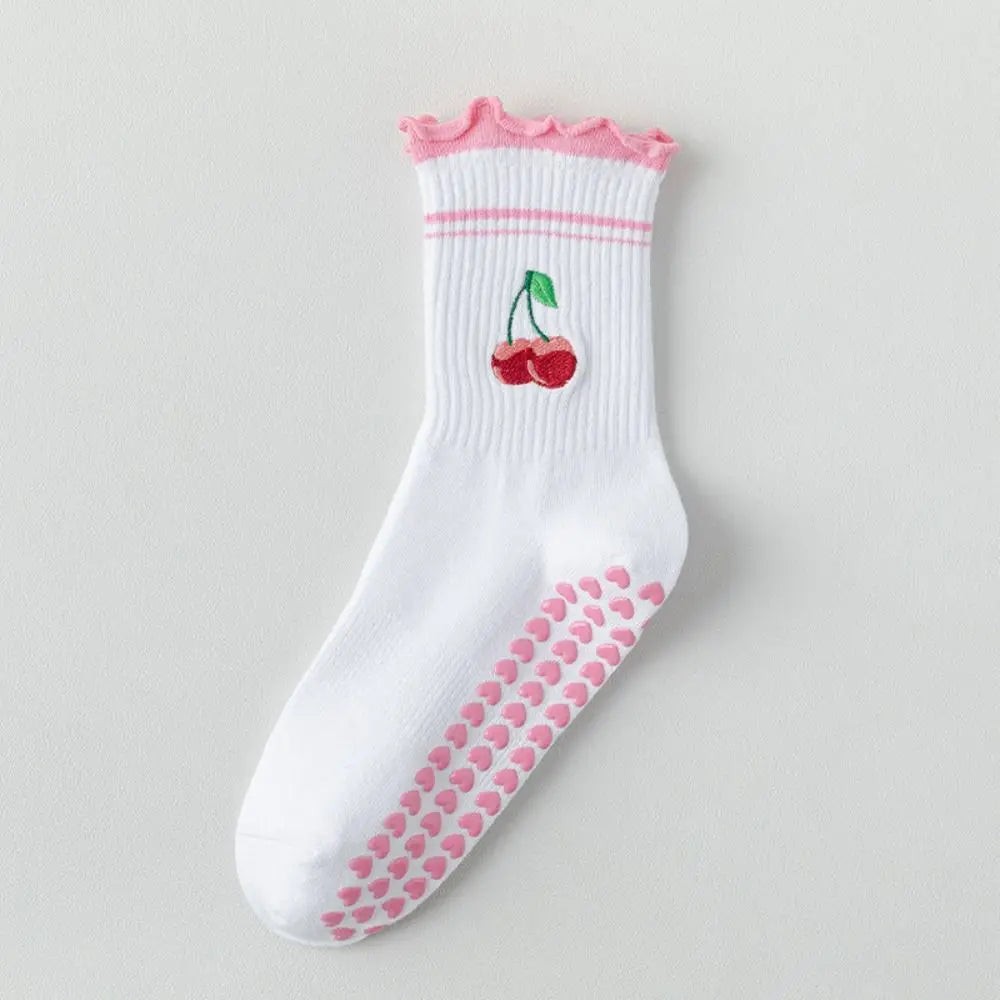 Cute Cherry Grip Socks