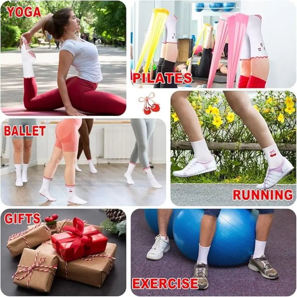 Cute Cherry Grip Socks