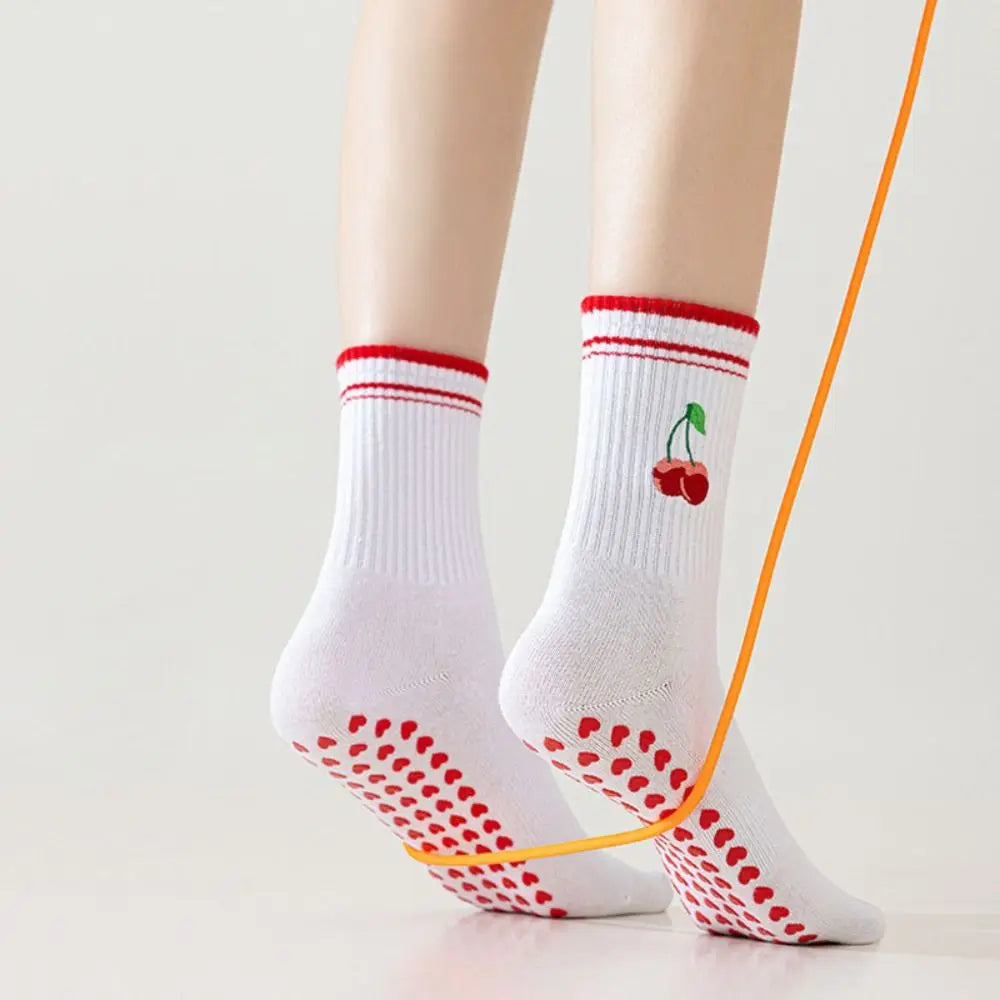 Cute Cherry Grip Socks