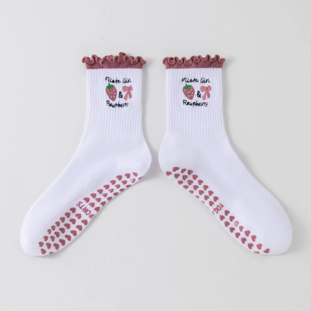 Cute Cherry Grip Socks