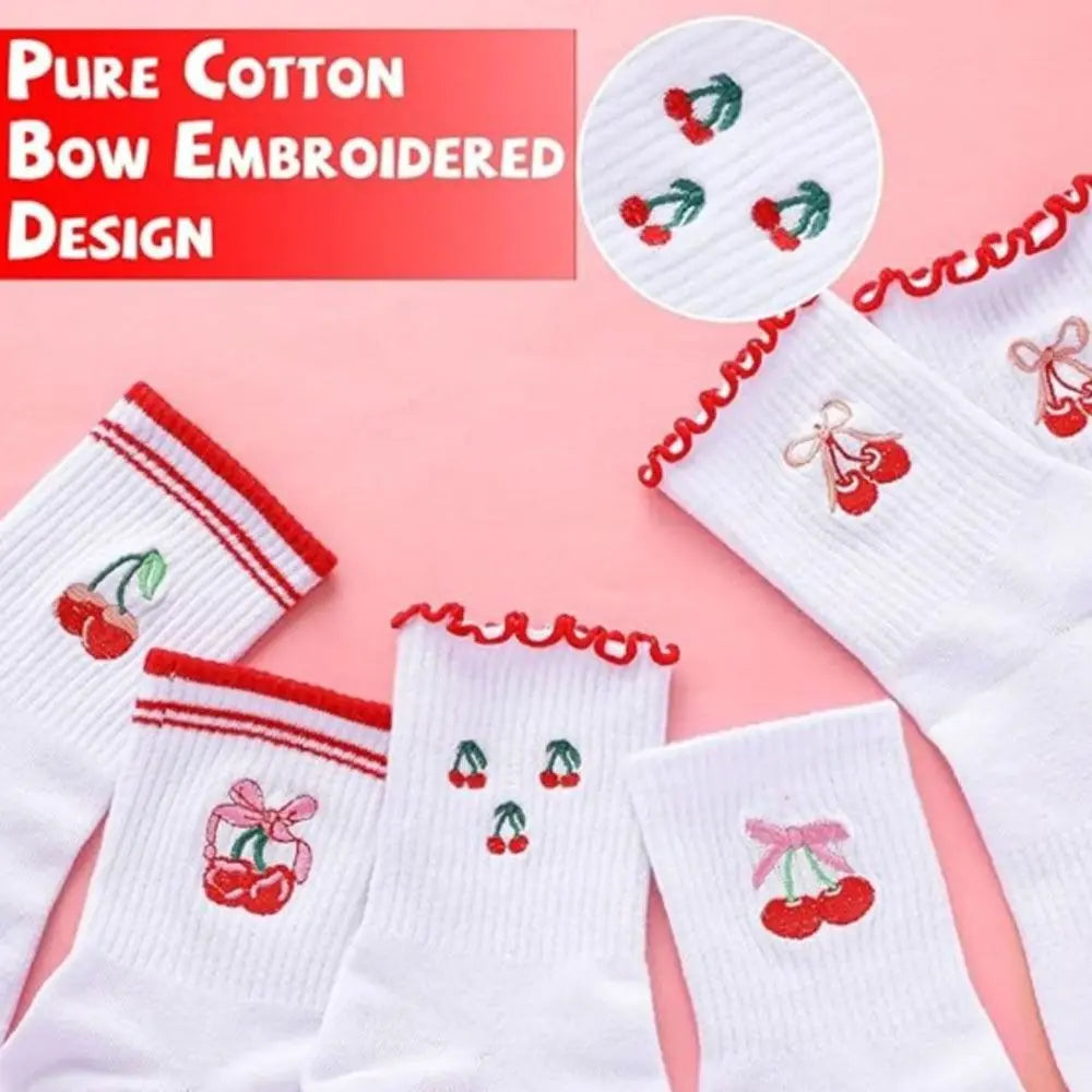Cute Cherry Grip Socks